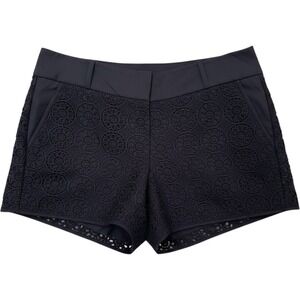 The Limited dressy shorts distinct circular lace pattern Size 4 dark navy